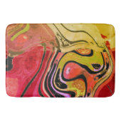 Abstracte rode kunst tapijt badmat (Voorkant)