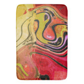 Abstracte rode kunst tapijt badmat (Voorkant Verticaal)