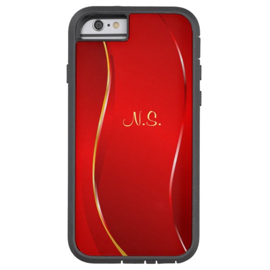 Abstracte rode lijn Case-Mate iPhone case (Achterkant)