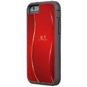 Abstracte rode lijn Case-Mate iPhone case (Achterkant Links)