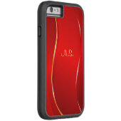 Abstracte rode lijn Case-Mate iPhone case (Achterkant/Rechts)