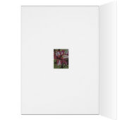 Abstracte rode Lily-bloem met verdraaide bladeren (Binnen (Links))