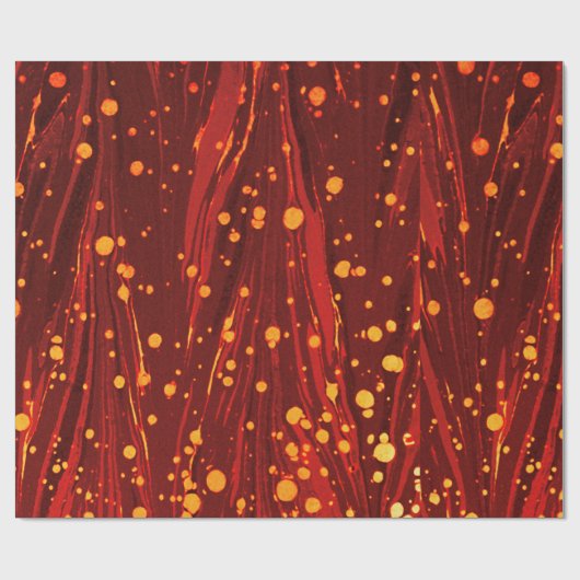 ABSTRACTE RODE MARBLED PAPIER MET GOUDE SPLASHEDEN (Vlak)