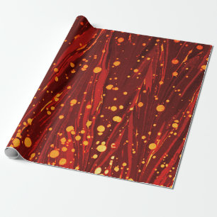 ABSTRACTE RODE MARBLED PAPIER MET GOUDE SPLASHEDEN