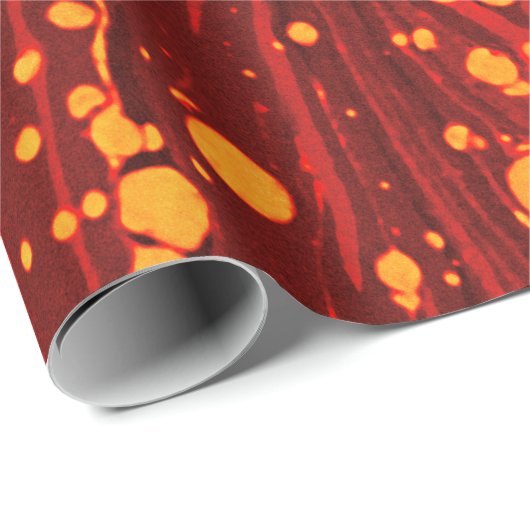 ABSTRACTE RODE MARBLED PAPIER MET GOUDE SPLASHEDEN (Rol Hoek)