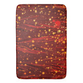 ABSTRACTE RODE MARBLED PAPIER MET GOUDE SPLASHEDEN BADMAT (Voorkant Verticaal)