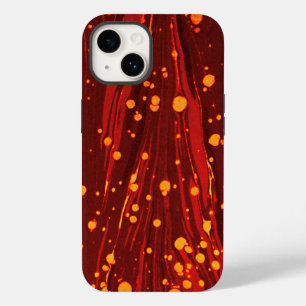 ABSTRACTE RODE MARBLED PAPIER MET GOUDE SPLASHEDEN Case-Mate iPhone 14 HOESJE