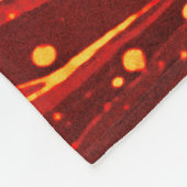 ABSTRACTE RODE MARBLED PAPIER MET GOUDE SPLASHEDEN FLEECE DEKEN (Hoek)