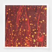 ABSTRACTE RODE MARBLED PAPIER MET GOUDE SPLASHEDEN SERVET (Voorkant)