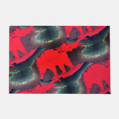 Abstracte rode olifantentekening, zeer reusachtig deurmat (Voorkant)