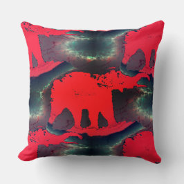 Abstracte rode olifantentekening, zeer reusachtig  kussen