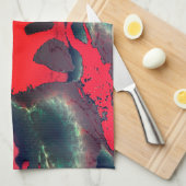 Abstracte rode olifantentekening, zeer reusachtig  theedoek (Quarter Fold)