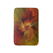 Abstracte rode oranje bruine groene fractale kunst badmat (Voorkant Verticaal)
