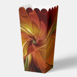 Abstracte rode oranje bruine groene fractale kunst bedankdoosjes