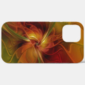 Abstracte rode oranje bruine groene fractale kunst Case-Mate iPhone case (Achterkant (horizontaal))