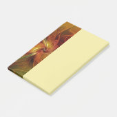 Abstracte rode oranje bruine groene fractale kunst post-it® notes (Schuin)