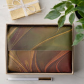 Abstracte rode oranje bruine groene fractale kunst tissuepapier (Geschenk)