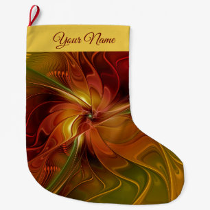 Abstracte rode Oranje groene fractale kunstnaam Grote Kerstsok