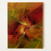 Abstracte rode Oranje groene fractale kunstnaam Planner (Achterkant)