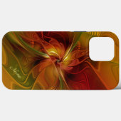 Abstracte rode Oranje groene fractale naam Case-Mate iPhone Case (Achterkant (horizontaal))