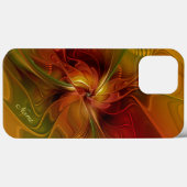 Abstracte rode Oranje groene fractale naam Case-Mate iPhone Case (Achterkant (horizontaal))