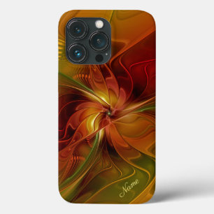 Abstracte rode Oranje groene fractale naam Case-Mate iPhone Case