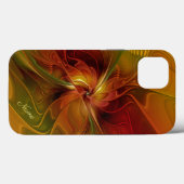 Abstracte rode Oranje groene fractale naam Case-Mate iPhone Case (Achterkant (horizontaal))