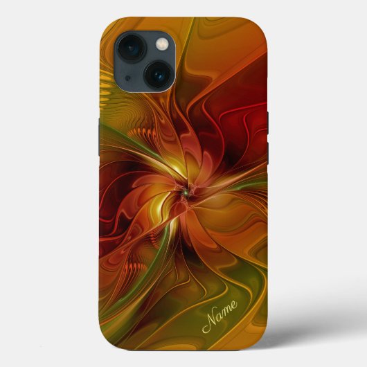 Abstracte rode Oranje groene fractale naam Case-Mate iPhone Case (Achterkant)