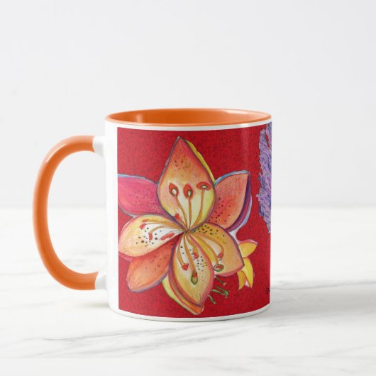 Abstracte rode orchidee Mok (Links)