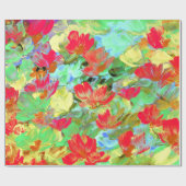 Abstracte rode papaver cadeaupapier (Vlak)