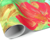 Abstracte rode papaver cadeaupapier (Rol Hoek)