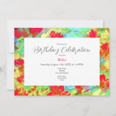 Abstracte rode papaver kaart (Voorkant)