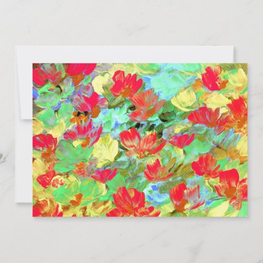 Abstracte rode papaver kaart (Achterkant)