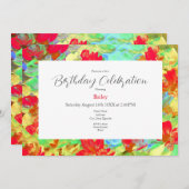 Abstracte rode papaver kaart (Voorkant / Achterkant)