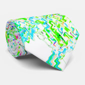 Abstracte rode patronen kleurrijke groene blauwe c stropdas (Opgerold)