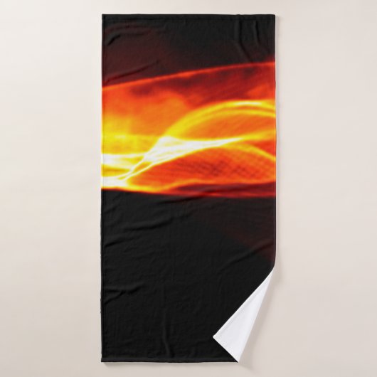 Abstracte rode rook Vuur over zwarte achtergrond. Badhanddoek (Badhanddoek)