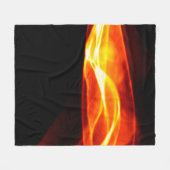 Abstracte rode rook Vuur over zwarte achtergrond. Fleece Deken (Voorkant (Horizontaal))