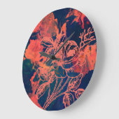 Abstracte Rode Roos Kunst Grote Klok (Hoek)