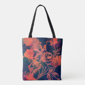 Abstracte Rode Roos Kunst Tote Bag (Achterkant)