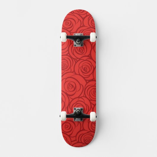 Abstracte rode rozen achtergrond skateboard (Voorkant)