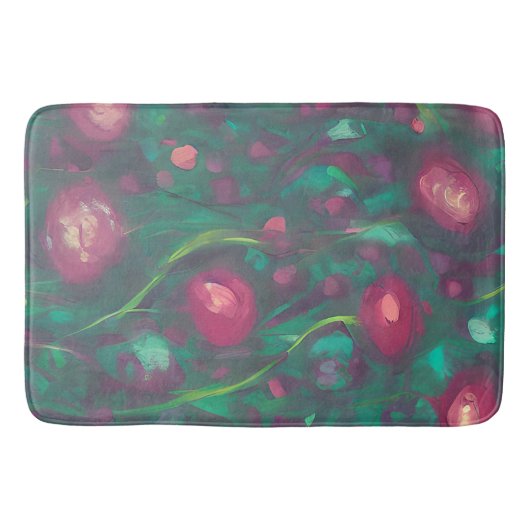 Abstracte rode rozen badmat (Voorkant)