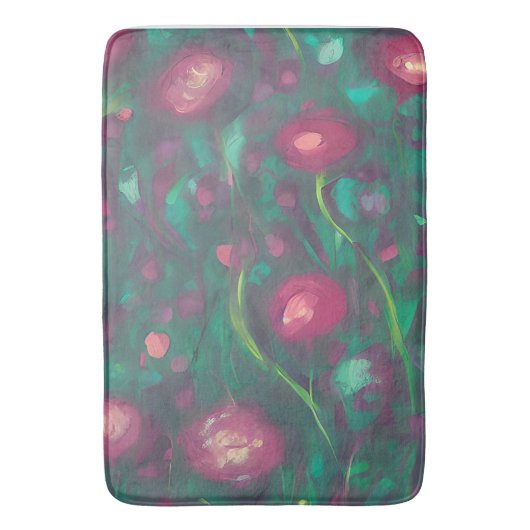 Abstracte rode rozen badmat (Voorkant Verticaal)