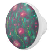 Abstracte rode rozen keramische knop (Rechts)