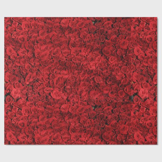 Abstracte rode rozen Tuin Elegant Floral Cadeaupapier (Vlak)