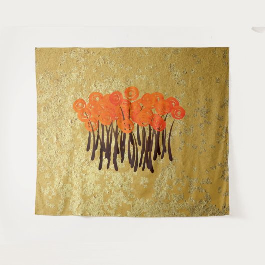 Abstracte rode rozen wandkleed (Voorkant (horizontaal))