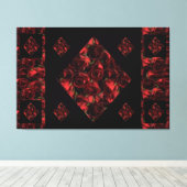 Abstracte rode rozendoek afdrukken (Insitu (Houten vloer))