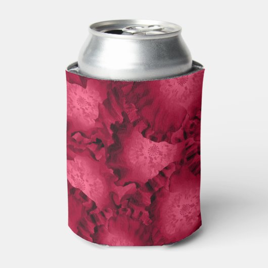 Abstracte rode rozenpapaver bloemen bloemen romant blikjeskoeler (Blikje Voorkant)