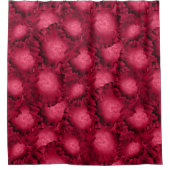 Abstracte rode rozenpapaver bloemen bloemen romant douchegordijn (Voorkant)