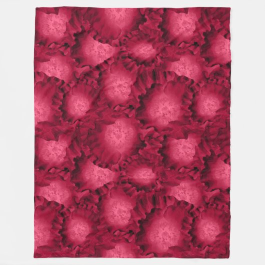Abstracte rode rozenpapaver bloemen bloemen romant fleece deken (Voorkant)