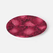 Abstracte rode rozenpapaver bloemen bloemen romant papieren bordje (Gekanteld)